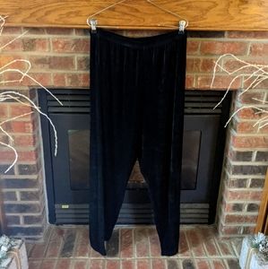 Lady J black elastic waist lounge pants size 1X